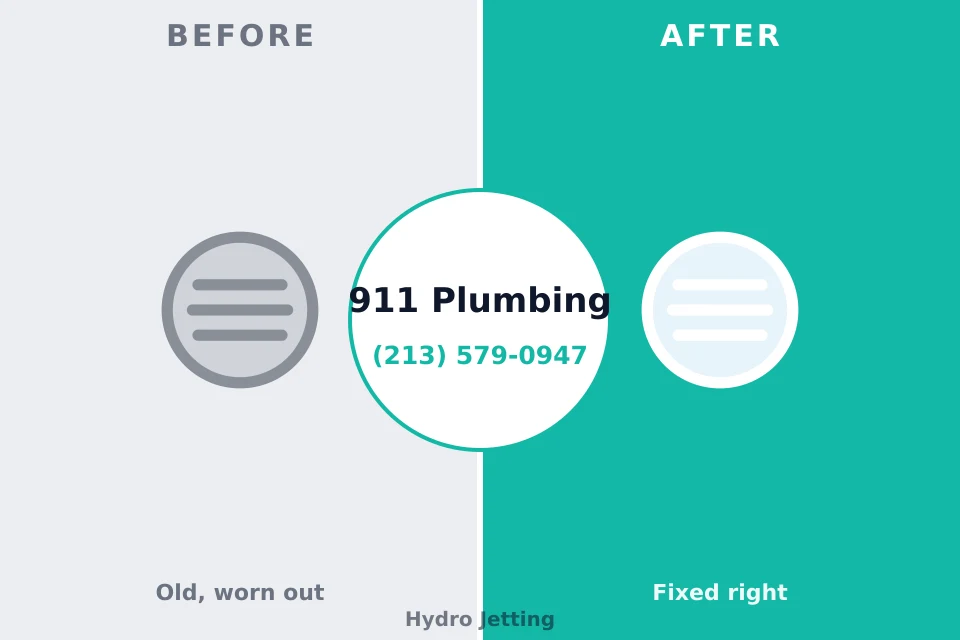 Before and after: plumbing repair Harbor Hills, OH